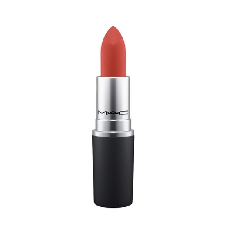 Son Mac Powder Kiss Lipstick Màu 316 Devoted To Chili Đỏ Gạch
